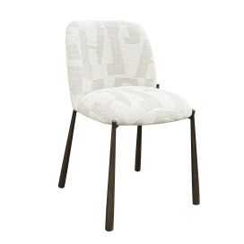 Eetkamerstoelen Lana beige graffic (set van 2) (Beige graffic)