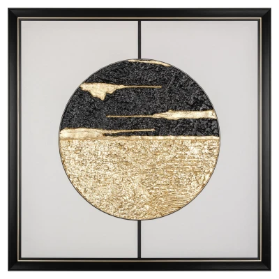Wall art Moon black/gold