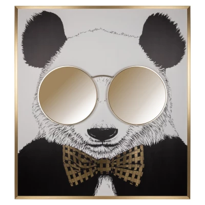 Wall art Panda black/gold