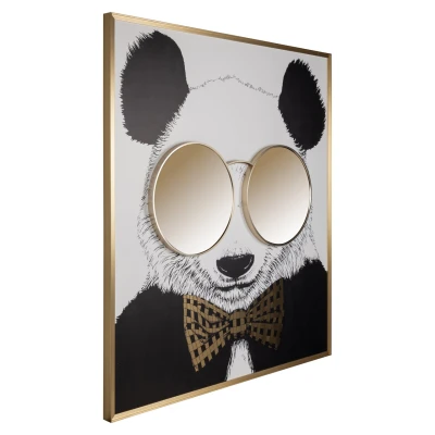 Wall art Panda black/gold