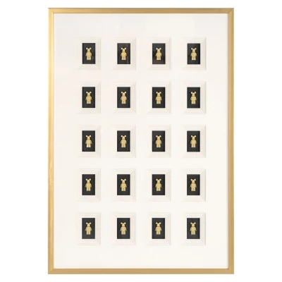 Wall art Bear black/gold 