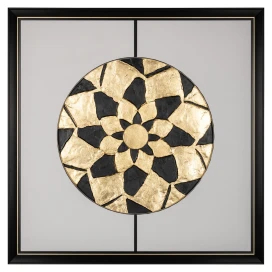 Wall art Sun black/gold