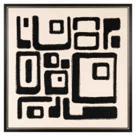 Wall art Shanita black/white