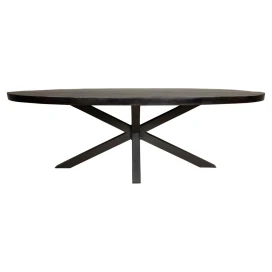 Eetkamertafel Denver Black | Ovaal | 300 cm