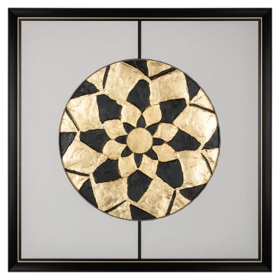 Wall art Sun black/gold
