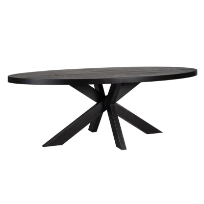 Eettafel Watson 235 incl. spinpoot zwart (Black)