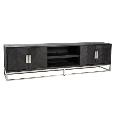 TV-dressoir Blackbone silver 4-deuren 220 (Black rustic)