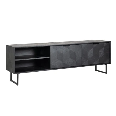 TV-dressoir Blax 2-kleppen 1-plank (Black)