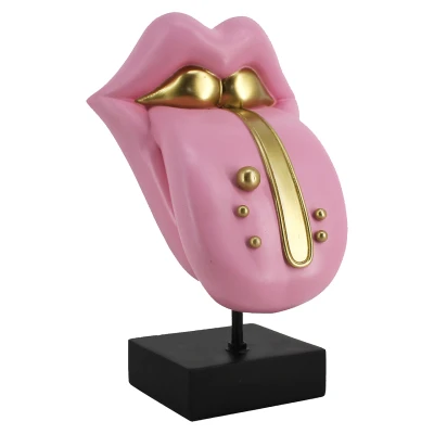 Deco object Tongue roze (Pink)