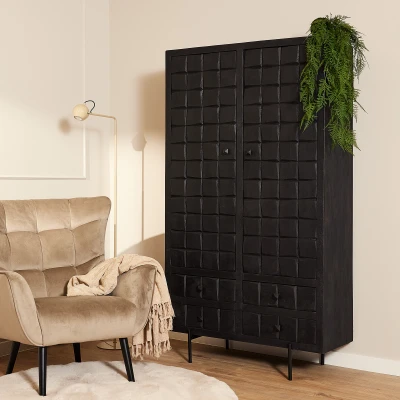 Kabinet Brandy Black | 2 deuren 4 lades